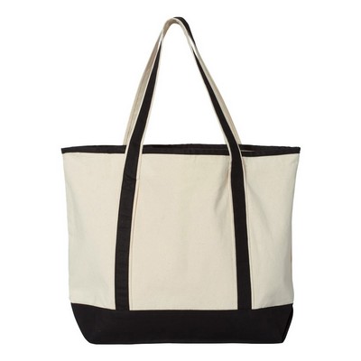 Q-Tees¨ Large Canvas Deluxe Tote Bag (Blank)
