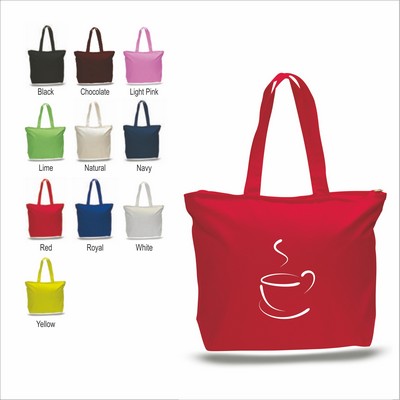 Canvas Zipper Tote Bag