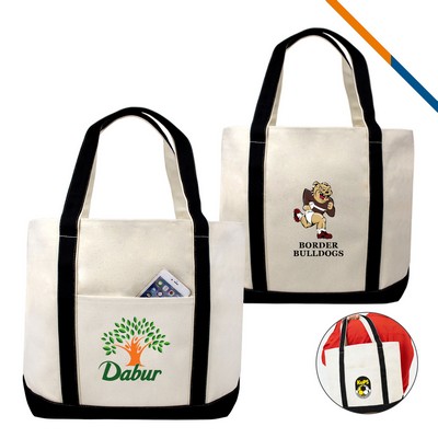 ZipCove 18 oz Cotton Canvas Zipper Boat Tote Bag