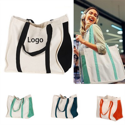Foldable Large-Capacity Canvas Tote Bag