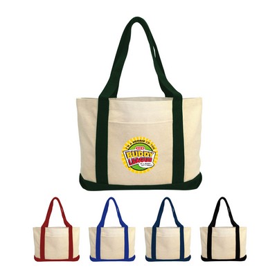 Heavy Duty Cotton Canvas Tote Bag Boat Bag - Medium