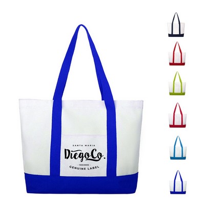 Versatile Zipped Canvas Tote Bag