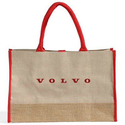 Fashion Jute Tote w/ Lining