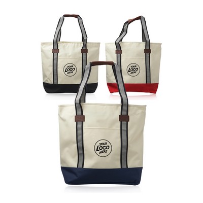 Large Sea Coast Polyester Tote Bags