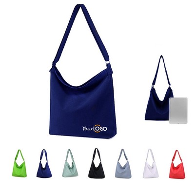 Large Size Canvas Shoulder Bag (15.5" x 3.5" x 14")