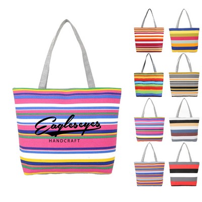 Rainbow Canvas Tote Bag