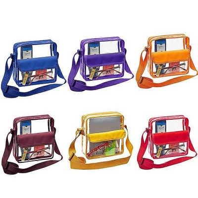 Transparent PVC Shoulder Messenger Tote Bag