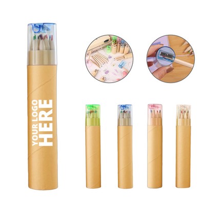 12 Pcs Drawing Colored Pencils with Sharpener